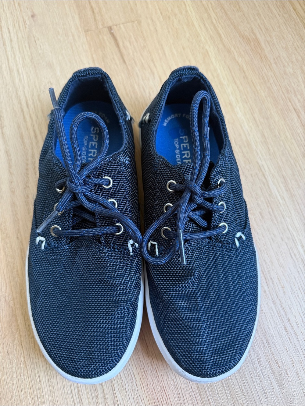 Sperry Men's Navy Textile Boat Shoes
